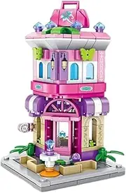 Elegrafy Handbag Shop City Street View Building Blocks Toy Set - 3D DIY Bricks for Unique Home Decor and Birthday Fun - Compatible with Lego Blocks for Ages 8-12 and Adults -14
