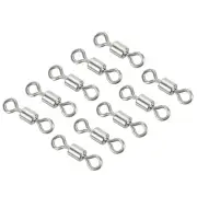 Fishing Barrel Swivels, 40Pcs 17LBS Copper Rolling Terminal Tackle, Silver