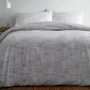 Architectural Double Duvet Cover Set Double-sided Bedding Old Town Grey