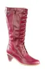 Dr Martens Slip On Boots Jenna Mid Calf Laced Red Palatino 12313601 DOC