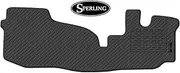 Sperling Custom Moulded Rubber Car Floor Mats Compatible with Custom Moulded Rubber Black Car Floor Front Mat Suits: Toyota Hiace (Kdh, Trh) Lwb Van 03/2005-01/2019