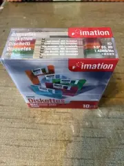 Imation Neon Diskettes MAC Formatted 2HD 1.40 MB 3.5" Blank Media 10 NIB