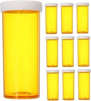 Box Portable Weekly Pill Organizer 10 Empty Pill Bottles for Easy Management