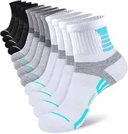[shnn] 12 Pairs Womens Ankle Socks Thin Lightweight Breathable Athletic Sport Quarter MiNi Crew Socks For Women Shoe Size 6-10