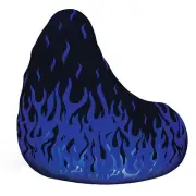Bean Bag Factory Adult Size Big Shot Blue Flame Blue Bean Bag Chair Cover Only