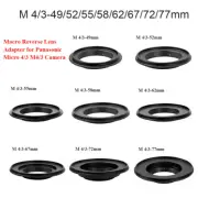 49/52/55/58/62/67/72/77mm Macro Lens Reverse Adapter Ring For Fujifilm FX Mount