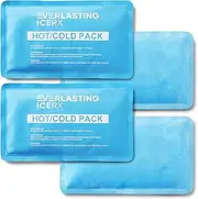 Reusable Hot and Cold Gel Soft Ice Packs - 4 Pack Large Gel Ice Pack - Hot and Cold Therapy Solution for Injuries, Cold Packs for Pain Relief - Ice Packs for Injuries Reusable - 10 x 5