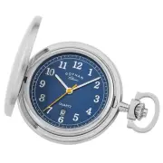 Gotham Men's Stainless Steel Analog Quartz Date Covered Pocket Watch