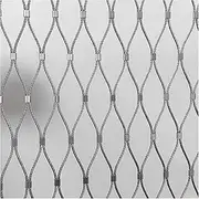 Flexible Stainless Steel Rope Mesh, Metal Woven Mesh, Impact Resistance Multipurpose Garden Fence Stair Protection Net Multifunctional Metal Mesh(8cm,1x5m)(10cm,1x5m)