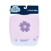Big Softies 3 Pack Applique & Printed Bibs, Girl