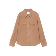 [Kujten] Kujten Button-placket Flap-pocket Shirt II NUMERIC BROWN