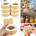 300PCS/ROLL BLANK KRAFT PAPER LABEL STICKERS FOR JAR BOTTLE