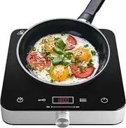 COOKTRON Portable Induction Hob, Dual-Control (Touch & Knob), Induction Cooker with 10-Level Temperature & Power Settings, 4-Hour Timer, Child Safety Lock, 2000W