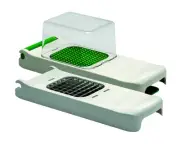 Alligator Chopper Set 2 in 1 - White/Green Grate Chop Dice Cut