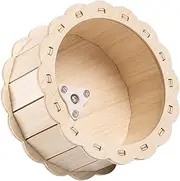 GREENADSCAPE Wooden Silent Hamster Running Wheel Durable Pet Exercise Wheel for Small Animals Smooth Edges for Safety Fun Activity Spot for Hamsters and Small Pets