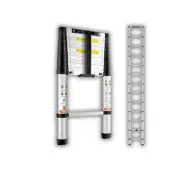 12.5FT Telescopic Extension Ladder Aluminium 170kg Capacity