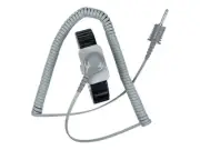 SCS 2383 - WRIST STRAP, DUAL CONDUCTOR, METAL, LARGE (19 cap), W/5' COIL CORD