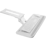 VIVO White Adjustable Computer Keyboard & Mouse Platform Tray Under Desk Mount