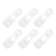 6Pcs Nylon Cord End Tips Zipper Pull Cord Stopper Ends Lock (19x13mm, Clear)