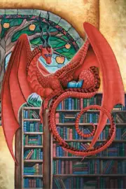 Watcher at the Gateway of Knowledge by Carla Morrow 12x18 inch Dragon Art Poster