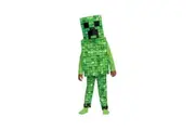 Minecraft Value Plus Kids/Childrens Full Suit Costume - Creeper Size 4-6