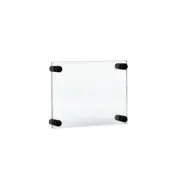 Azar Displays Floating Acrylic Wall Frame with Black Stand Off Caps: 8.5" x...