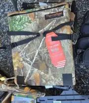 ThermaSeat Folding Wedge Cushion Camoflauge with Back Support