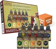 The Army Painter Speedpaint Starter Set - 10x18ml Speed Model Paint Kit Pre Loaded with Mixing Balls and 1 Brush Model Paint Set for Plastic Models with Free Bonus Item