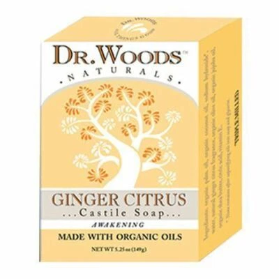 Castile Bar Soap Ginger Citrus, 5.25 Oz By Dr.Woods Products