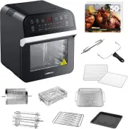 Freidora De Aire Eléctrica 15 En 1 De 12,7QT/12Litros Con Asador Y Deshidratador