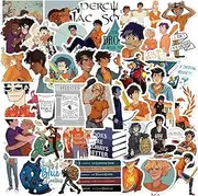 jixiejumo Percy Stickers 50 Pcs, Jackson PJO Movie Vinyl Merch, Waterproof Sticker Pack for Water Bottle, Teens, Adults, Gift