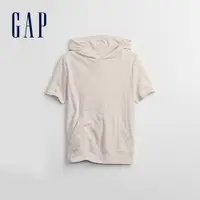 在飛比找蝦皮商城優惠-Gap 男童裝 活力運動連帽短袖T恤-燕麥灰(720449)