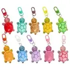 Fashionable Glowing Turtles Keyring Collection 10 Unique Color for Youth