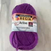 1 Ball Schachennayr Regia Active Yarn 05965 Magenta Wool/Acrylic/Poly Blend
