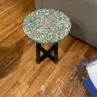 Green Terrazzo Dining Table Top for restaurants, meeting rooms, round Table top