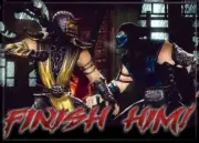 Ata-Boy Mortal Kombat Classic Magnet - Scorpion and Sub Zero Finish Him! Officia