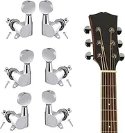 Electric Guitar Tuning | 3 Left + 3 Right Guitar Parts Replacement Set - Acoustic Guitar Oval Head Tuning Knobs - Electric Guitar Tuning Keys - Guitar String Tool for Electric and Acoustic Guitar