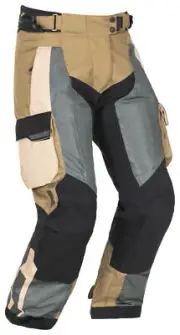 Men's Ridgecrest Hi-Flow Mesh Adventure Touring Pants - Large Sand & Gray