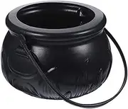 Black Cauldron Kettle Plastic Witch Kettle Patricks Cauldron Wizard Witch Cauldron Decoration Candy Kettle Bucket