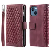 For iPhone 14 13 12 Pro Max 11 XR XS 8 7+ Leather Zipper Wallet Flip Stand Case