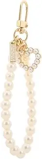 [YSSZAM] Gold Women's Imitation Pearl Chain Key Chain Backpack Key Pendant Accessories Key Ring Charm Gifts,Love Heart Women's Keyrings and Keychains, Gold