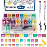 304Pcs Car Fuses Assortment Kit with Fuse Puller and Circuit Tester - Standar...