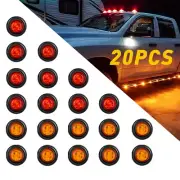 20PC Mini Amber Red 12V 3/4" Round Marker Light Clearance 3 LED Bullet US STOCK (for: Mini)