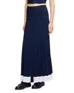 Sandro Long Two Tone Knit Skirt