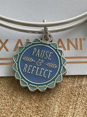 Alex and Ani "PAUSE & REFLECT" Silver Adjust Bracelet New with Tag and Card NWT