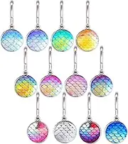 12 pcs Bling Zipper Pull Charms, Zipper Pulls Replacement, Zipper Tab Mend Fixer Handle Extension for Luggage, Backpacks, Jackets, Purses, Handbags