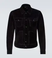 [Tom Ford] Tom Ford Suede field jacket AU 105 black