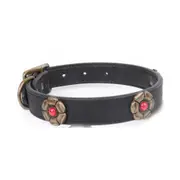 Rhinestone Crystal Leather Dog Collar for Medium Large Dog Pet Products, Size: 3.0 * 60cm(Black)