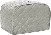 BOHEMIABY Toaster Cover 4 Slice, Bread Dust Cover & Fingerprint Protection-Polyester & Cotton, Kitchen Small Appliance Covers(Toaster Cover-Grey), Gray-four