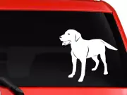 Labrador Dog breed decal door car truck SUV window laptop decal sticker 6' White